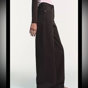 NWT Zara Women’s Brown Wide Leg Jeans